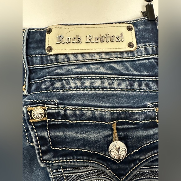 Rock Revival Jen Dark Indigo Skinny Jeans - Picture 15 of 16